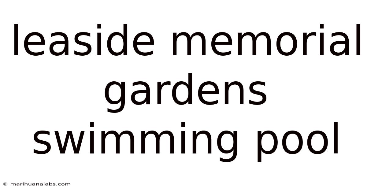 Leaside Memorial Gardens Swimming Pool