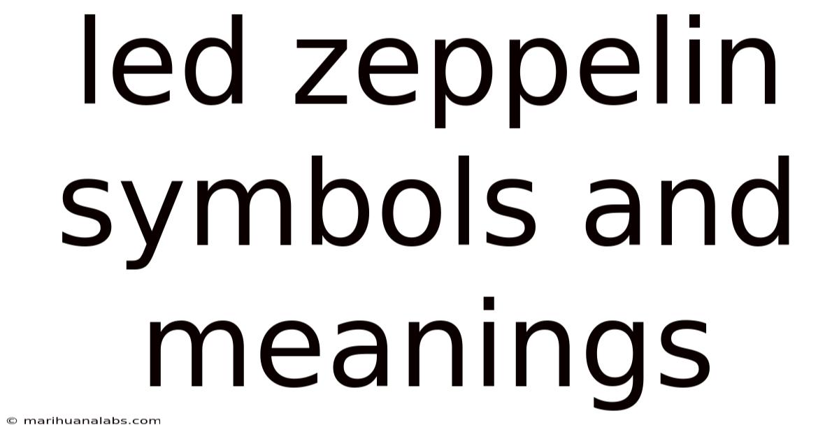 Led Zeppelin Symbols And Meanings