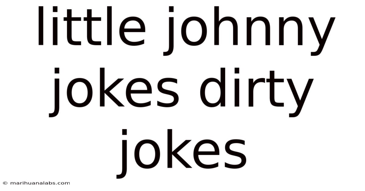 Little Johnny Jokes Dirty Jokes