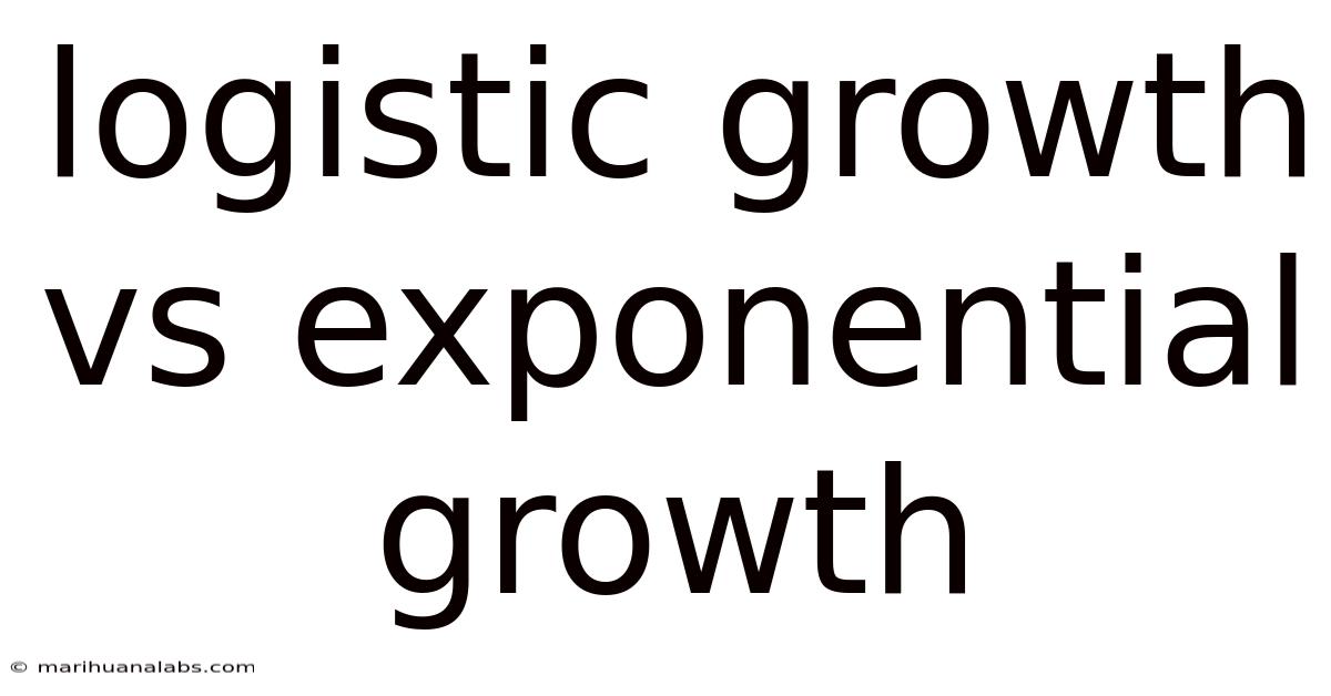 Logistic Growth Vs Exponential Growth