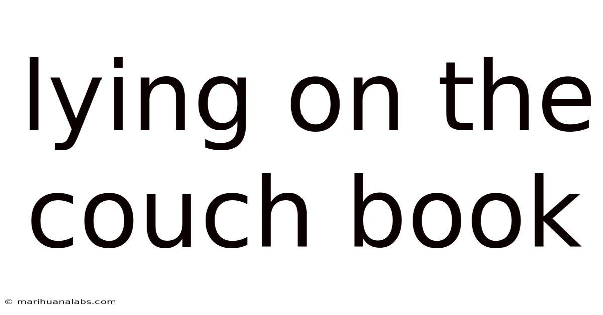 Lying On The Couch Book