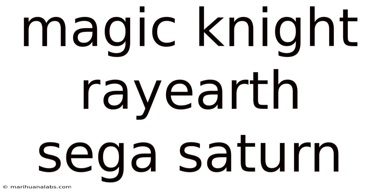 Magic Knight Rayearth Sega Saturn