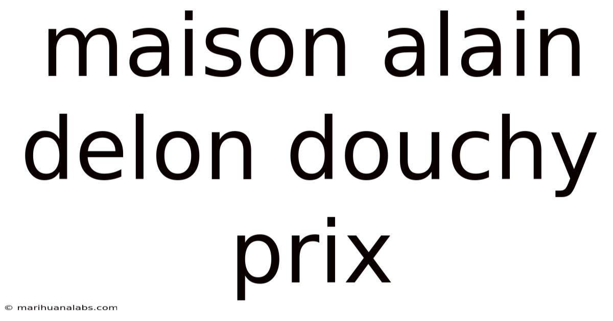 Maison Alain Delon Douchy Prix