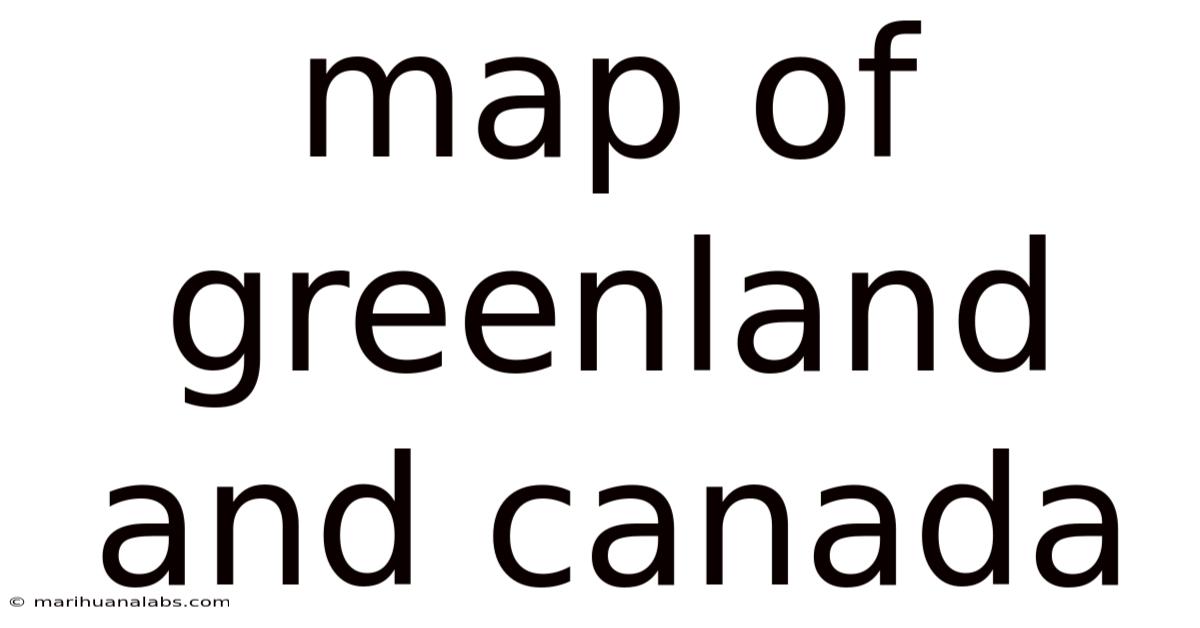 Map Of Greenland And Canada