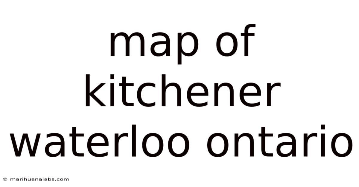 Map Of Kitchener Waterloo Ontario
