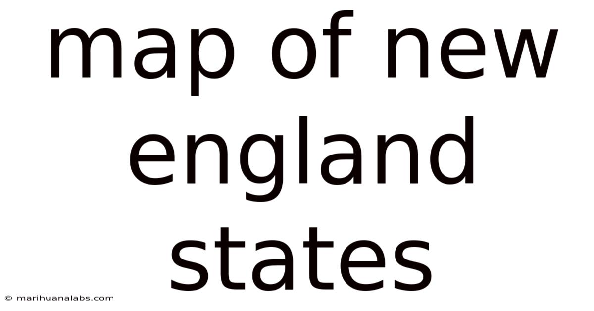 Map Of New England States