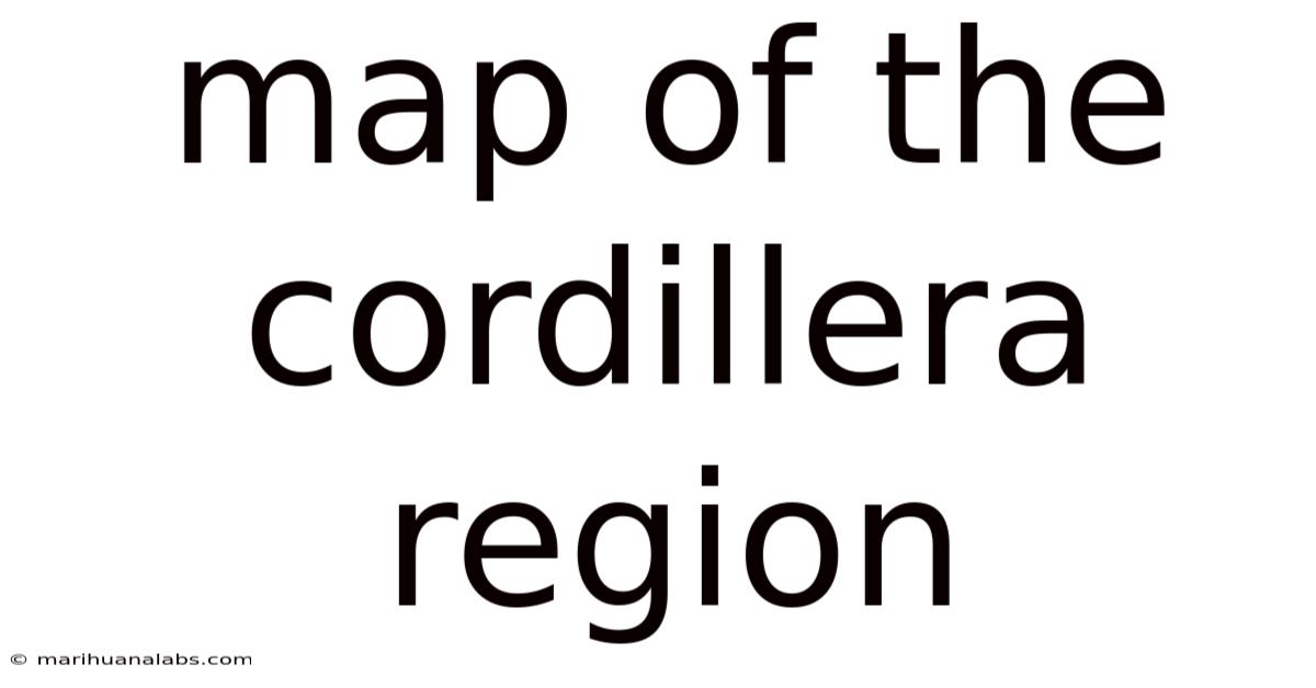 Map Of The Cordillera Region
