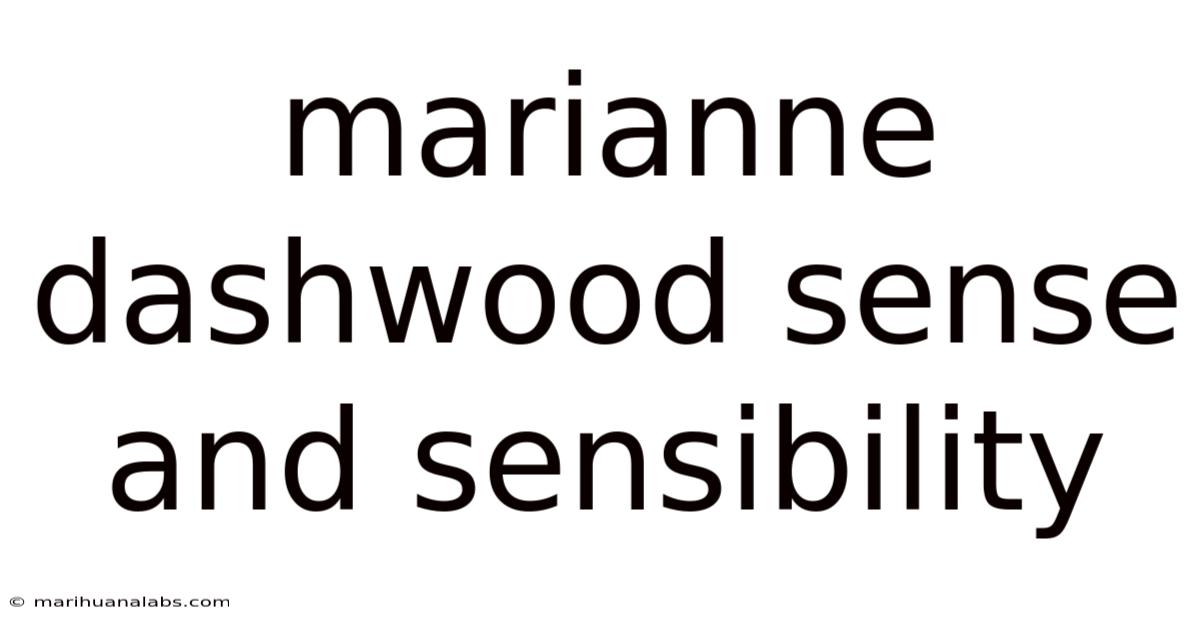 Marianne Dashwood Sense And Sensibility