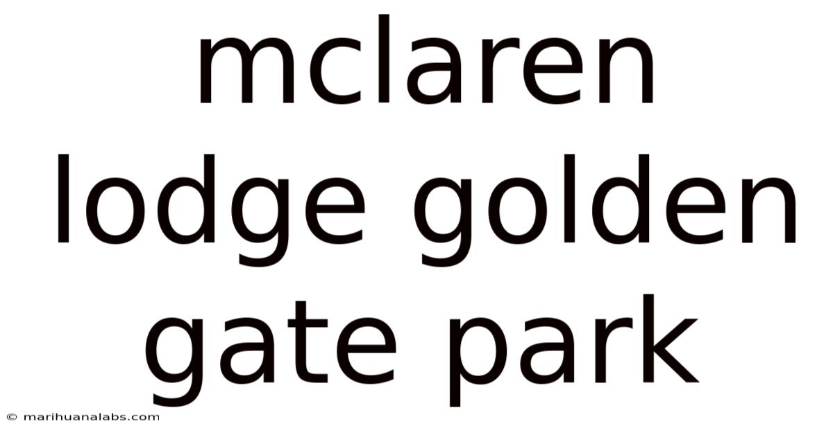 Mclaren Lodge Golden Gate Park
