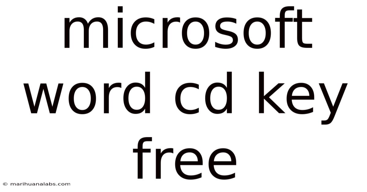 Microsoft Word Cd Key Free