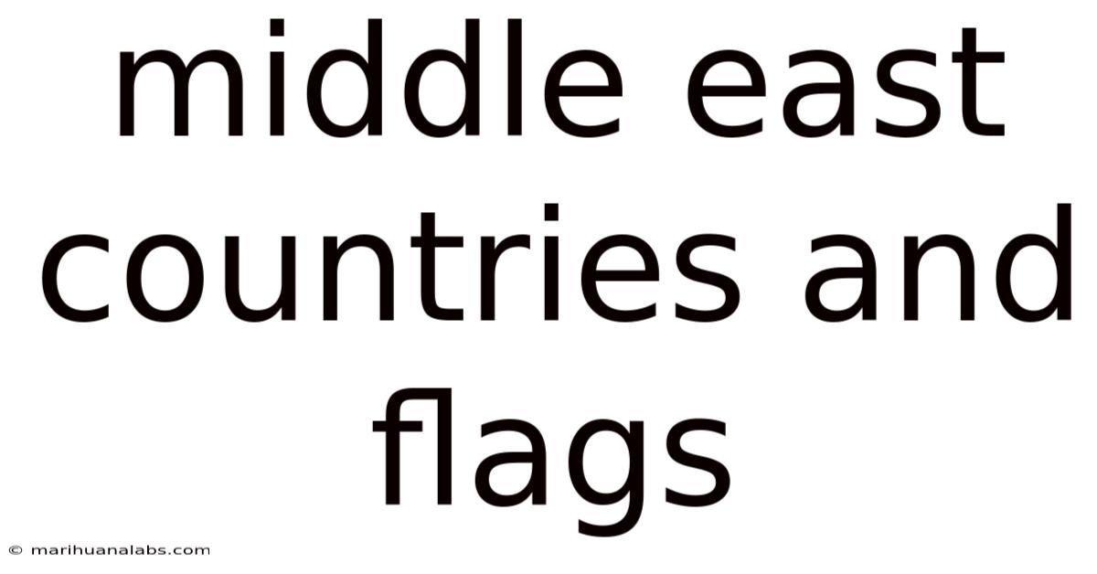 Middle East Countries And Flags