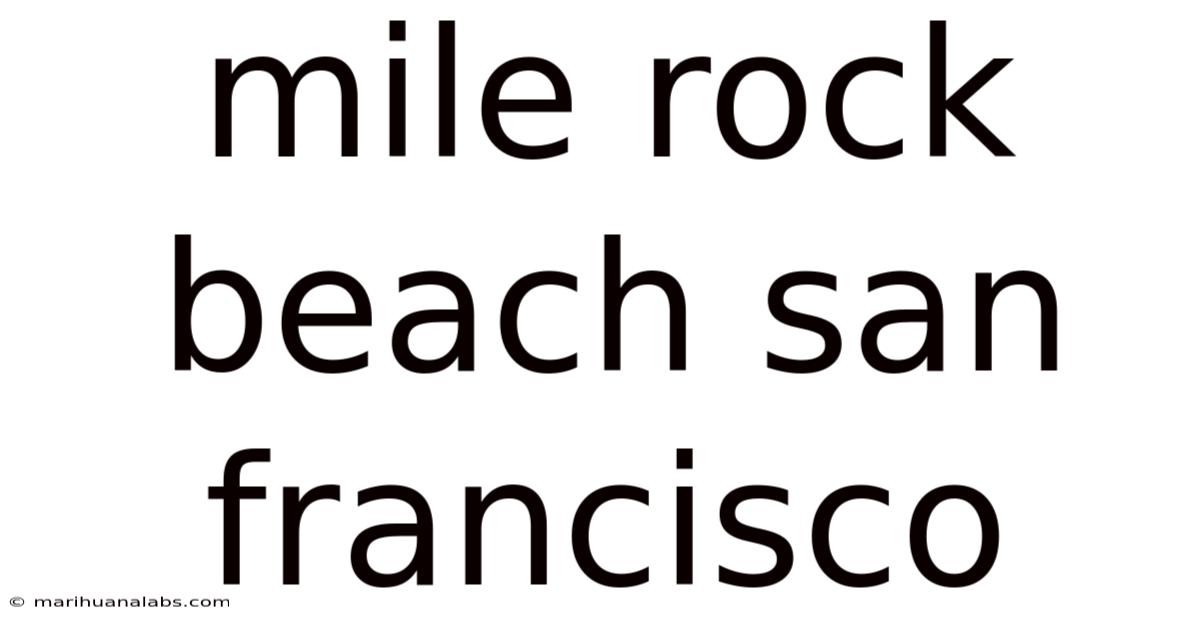 Mile Rock Beach San Francisco