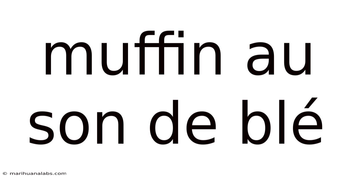 Muffin Au Son De Blé