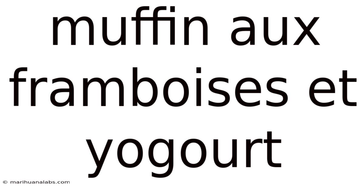 Muffin Aux Framboises Et Yogourt
