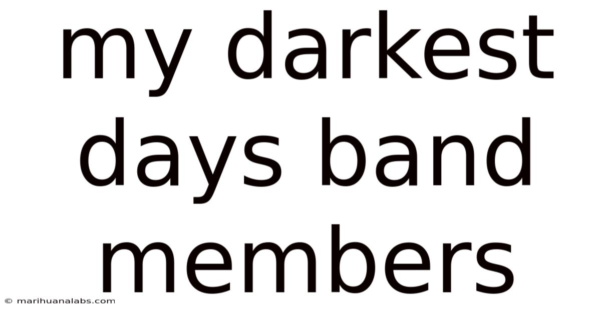 My Darkest Days Band Members