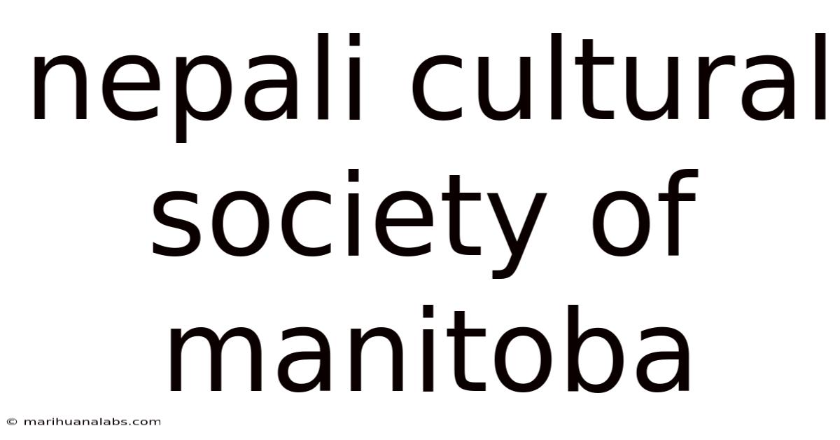 Nepali Cultural Society Of Manitoba
