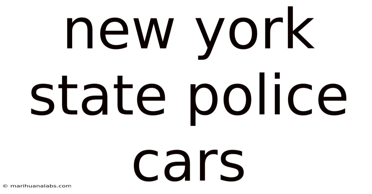 New York State Police Cars