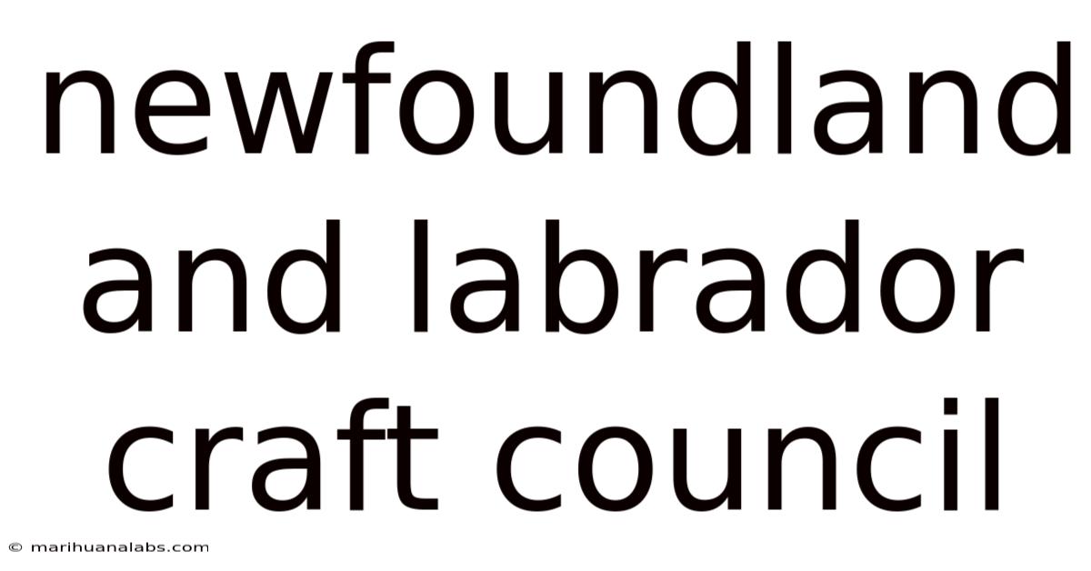 Newfoundland And Labrador Craft Council
