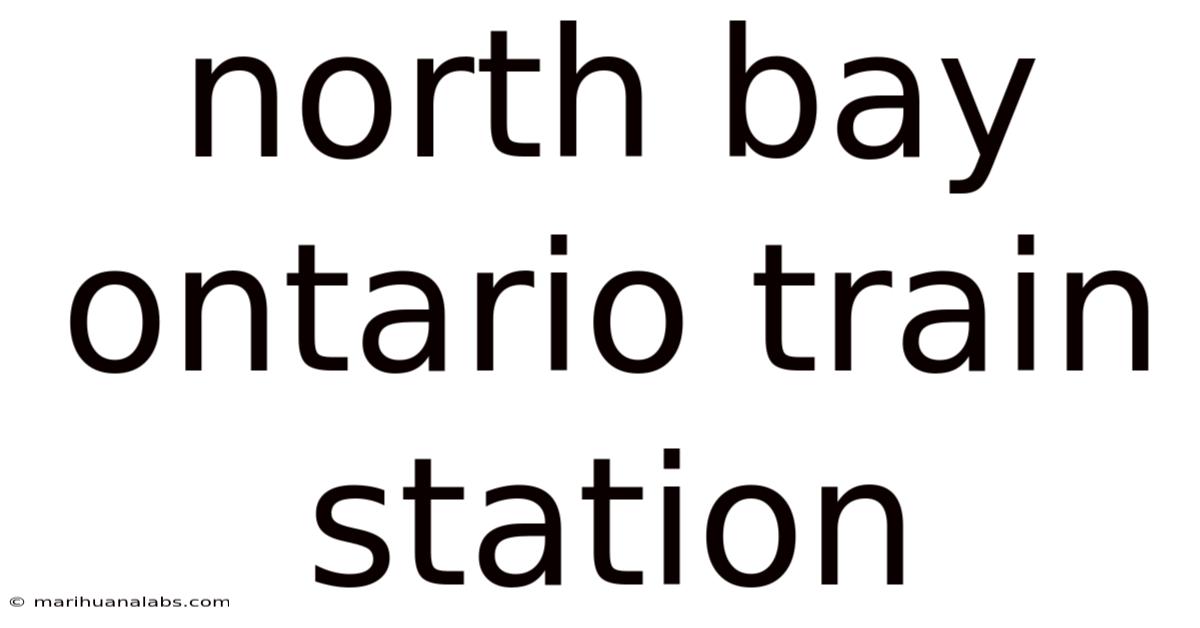 North Bay Ontario Train Station