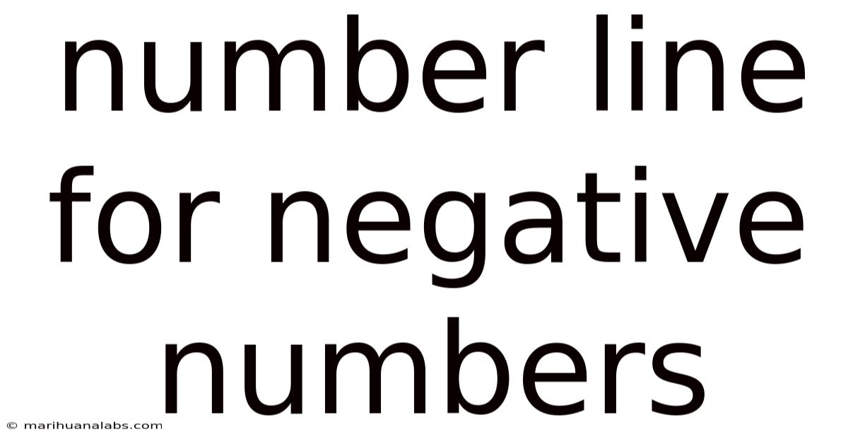 Number Line For Negative Numbers