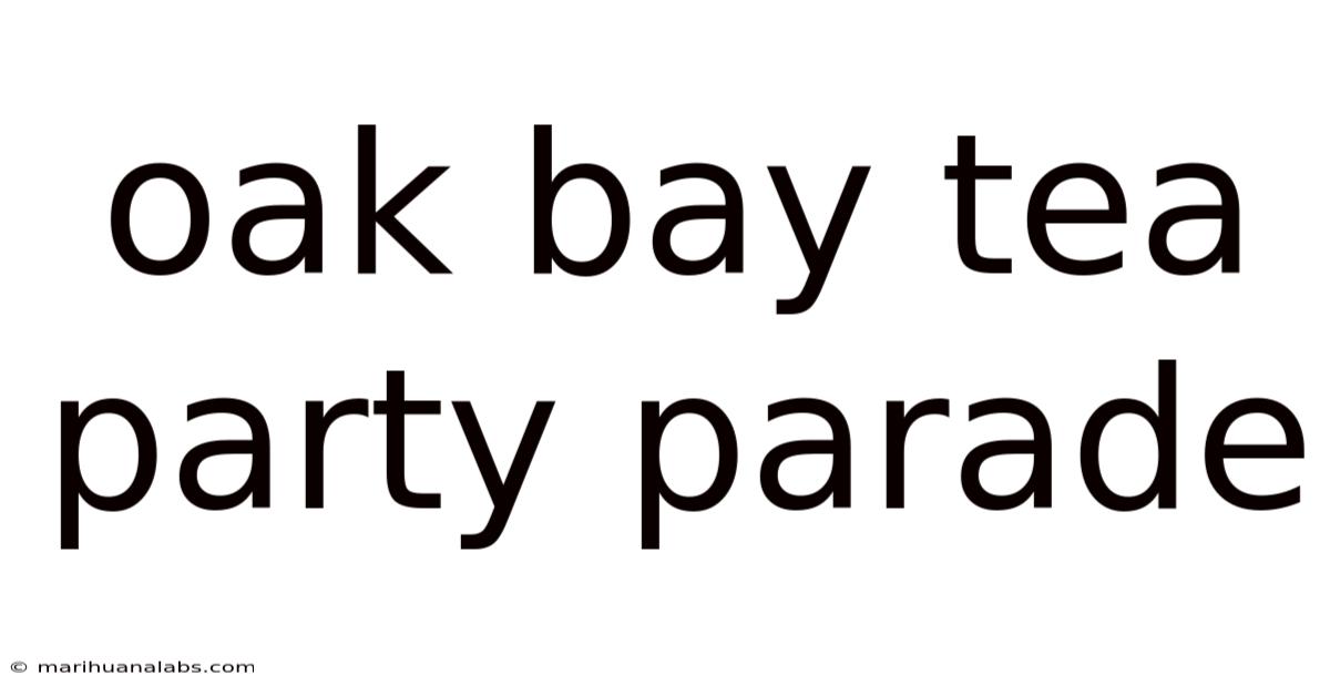Oak Bay Tea Party Parade