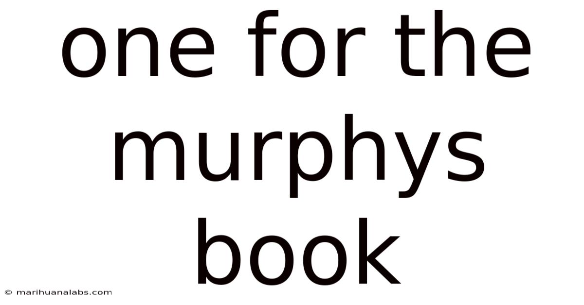 One For The Murphys Book