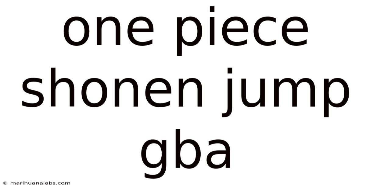One Piece Shonen Jump Gba