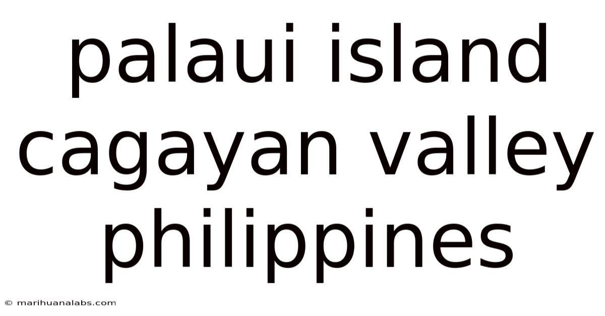 Palaui Island Cagayan Valley Philippines