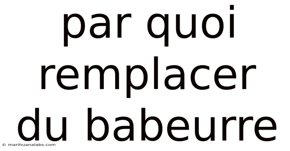 Par Quoi Remplacer Du Babeurre