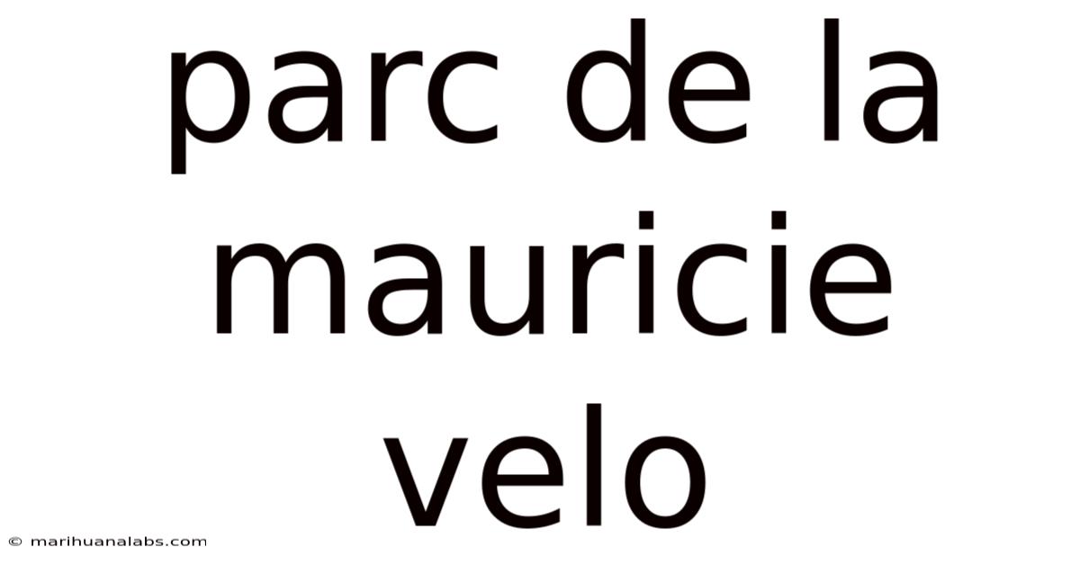 Parc De La Mauricie Velo