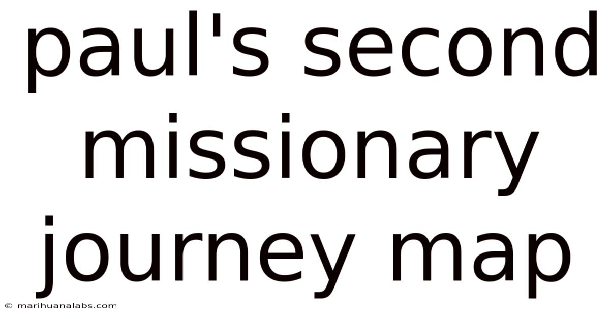 Paul's Second Missionary Journey Map