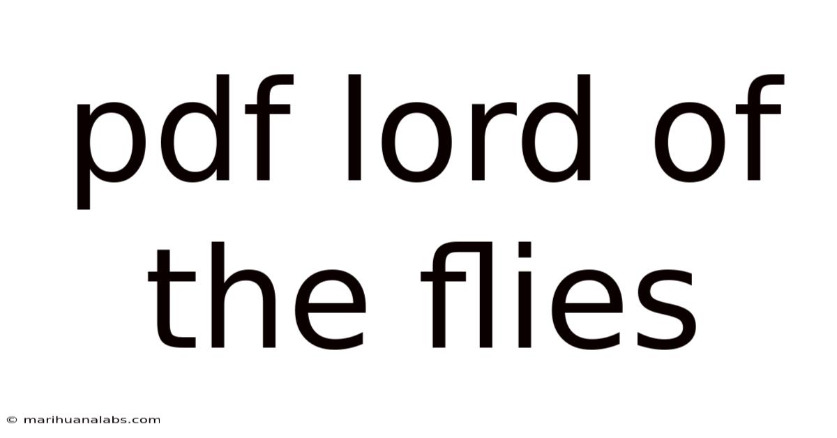 Pdf Lord Of The Flies