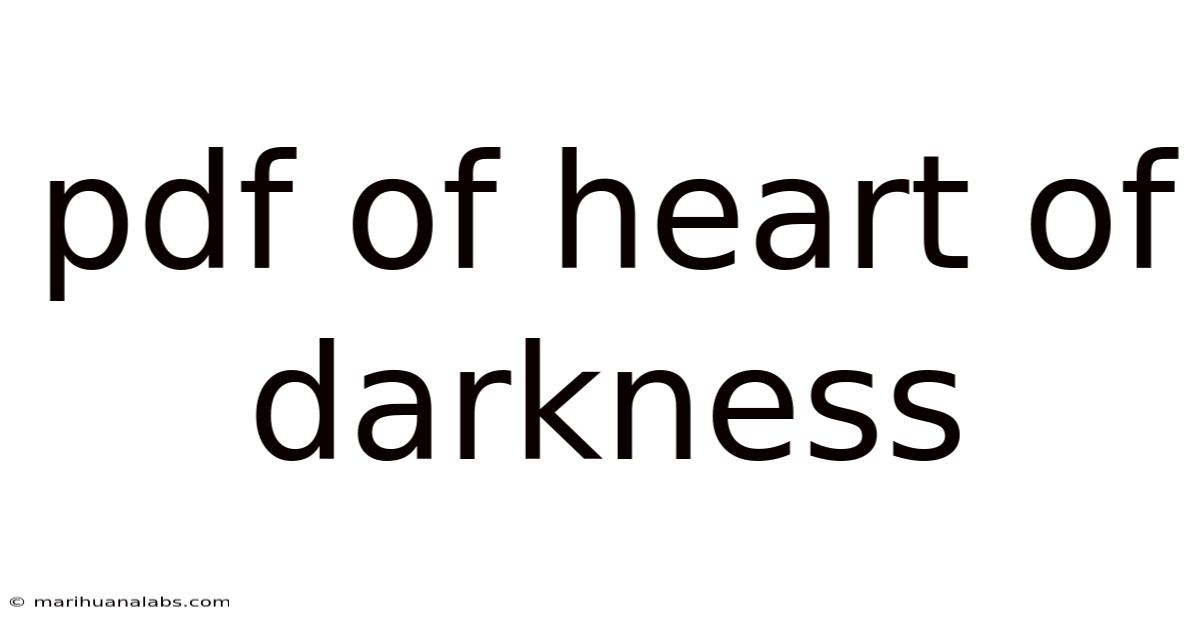 Pdf Of Heart Of Darkness