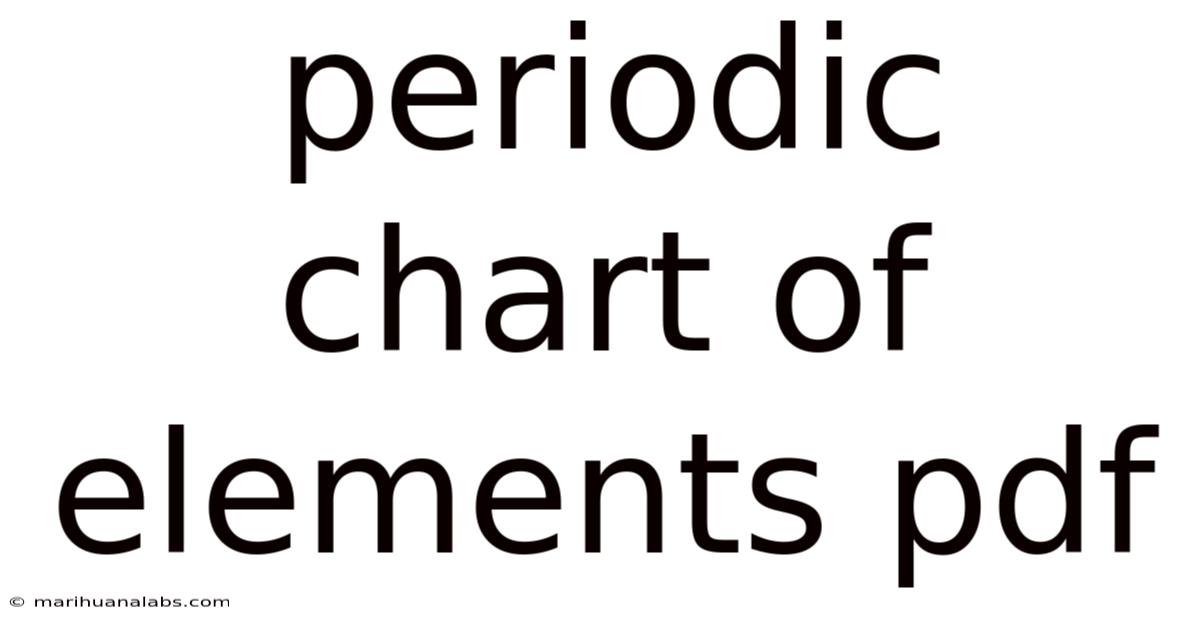 Periodic Chart Of Elements Pdf