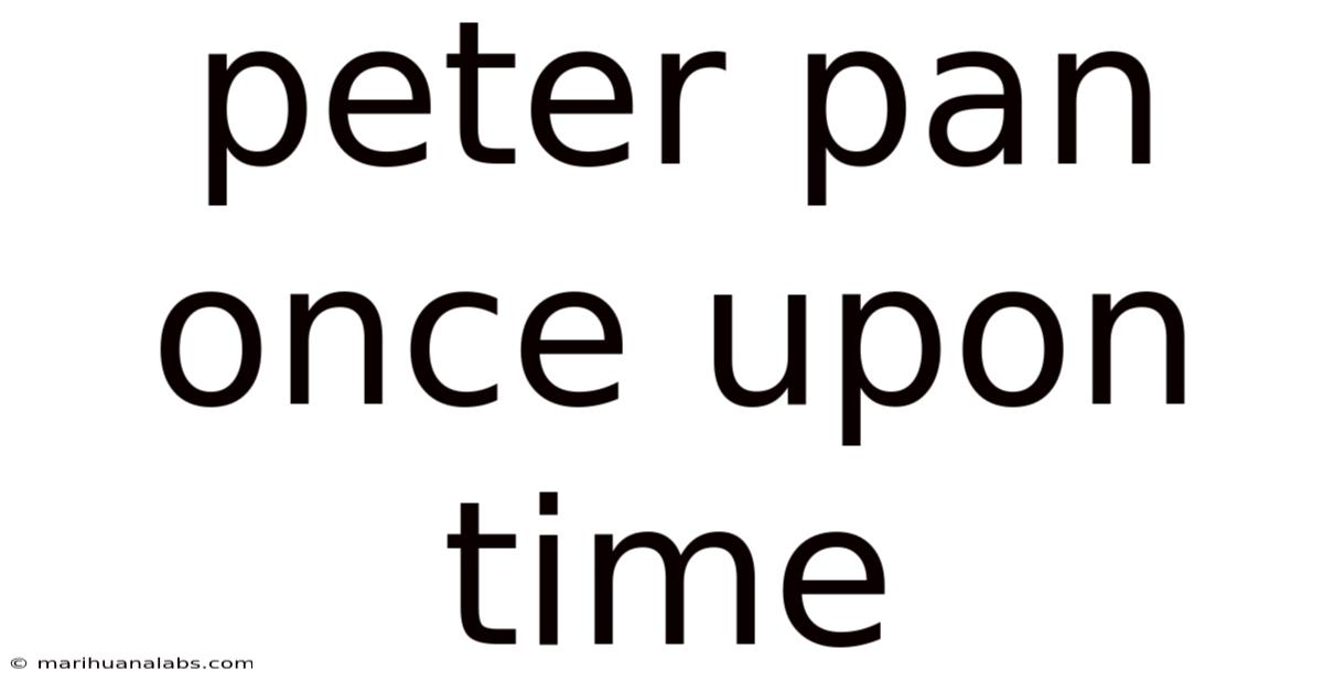 Peter Pan Once Upon Time