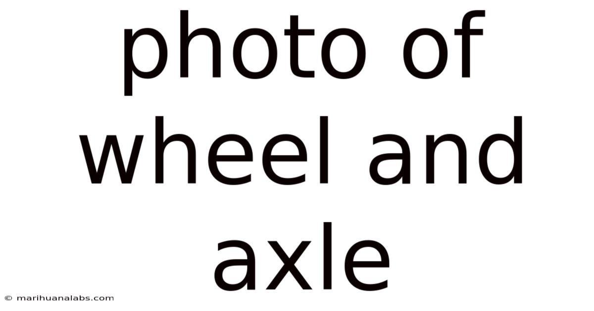 Photo Of Wheel And Axle