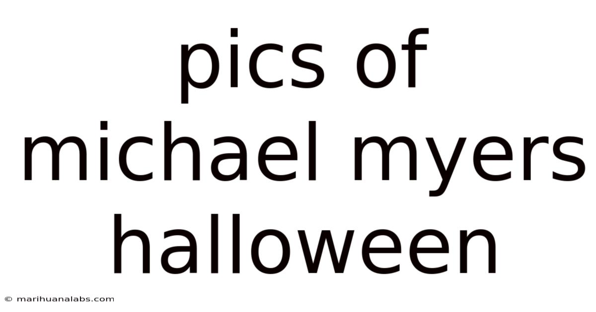 Pics Of Michael Myers Halloween