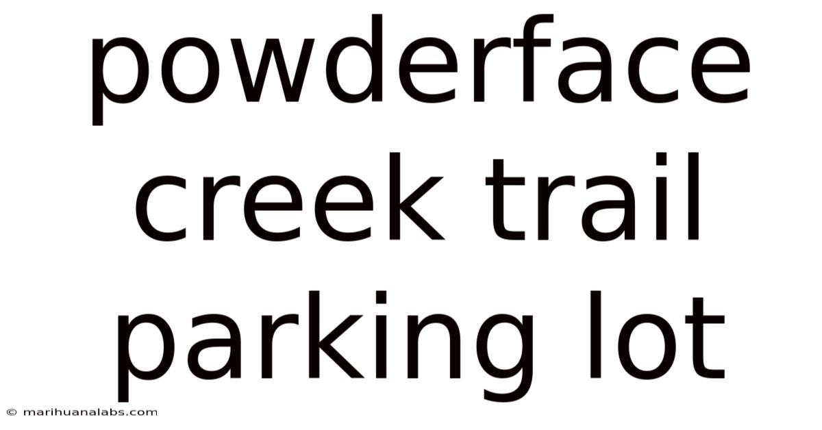 Powderface Creek Trail Parking Lot