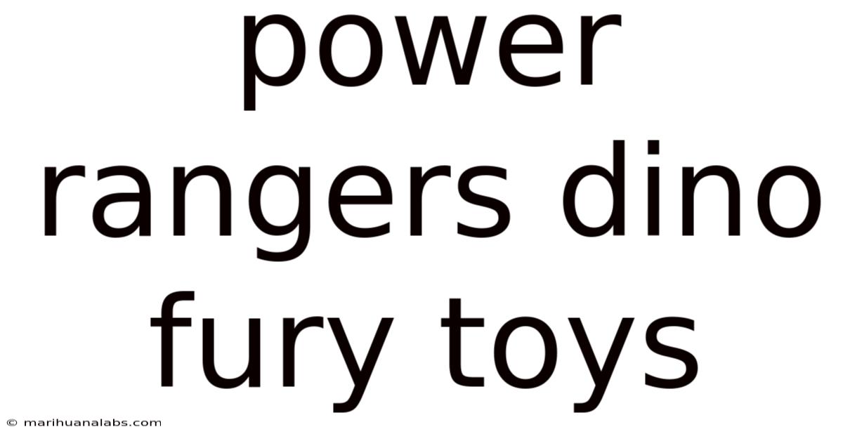 Power Rangers Dino Fury Toys