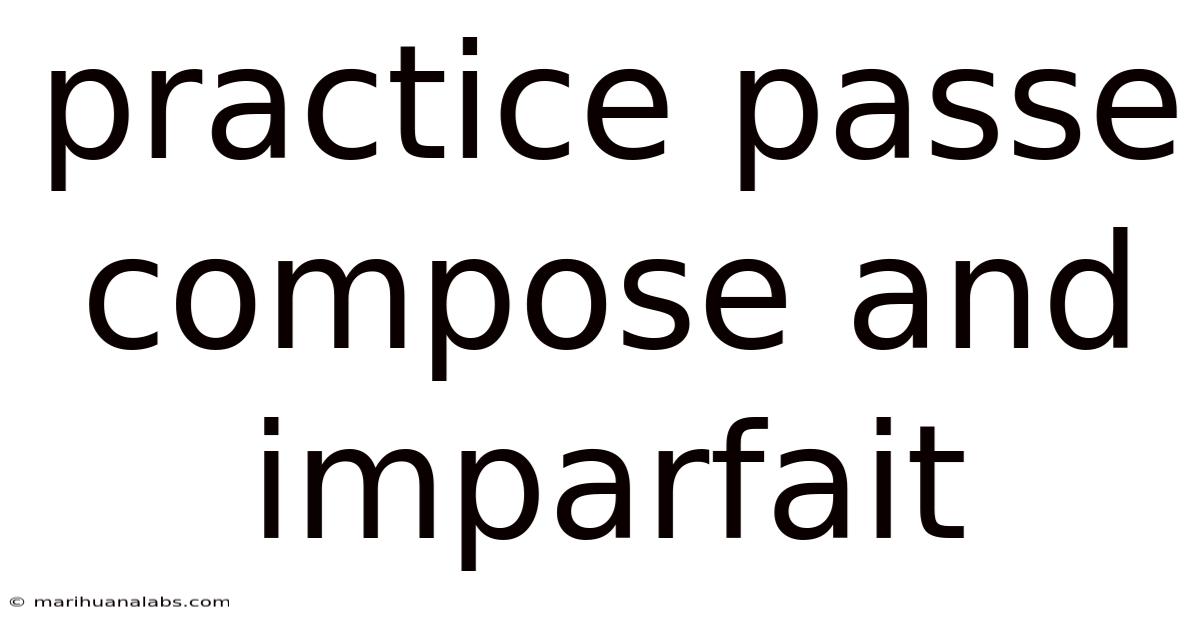 Practice Passe Compose And Imparfait