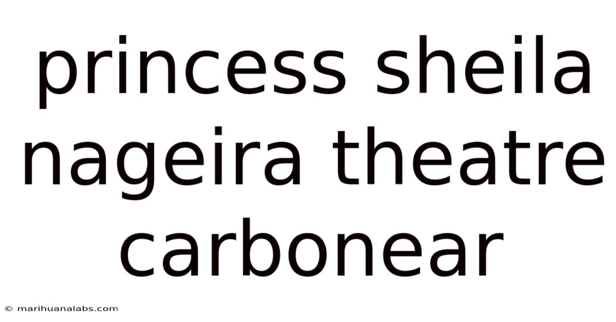 Princess Sheila Nageira Theatre Carbonear