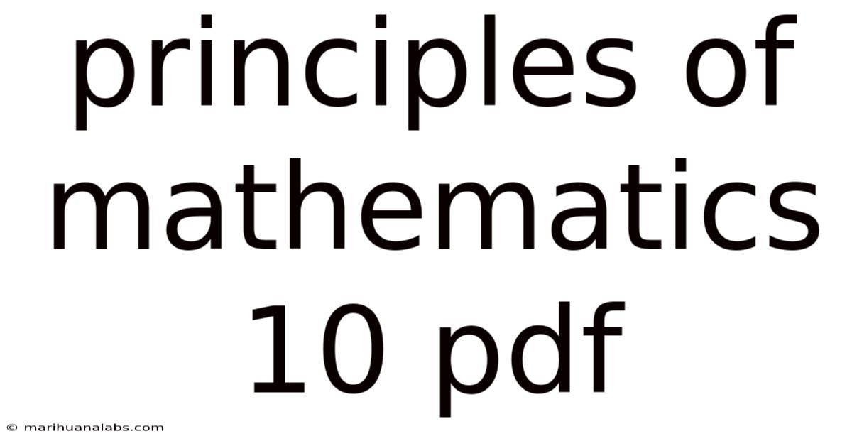 Principles Of Mathematics 10 Pdf