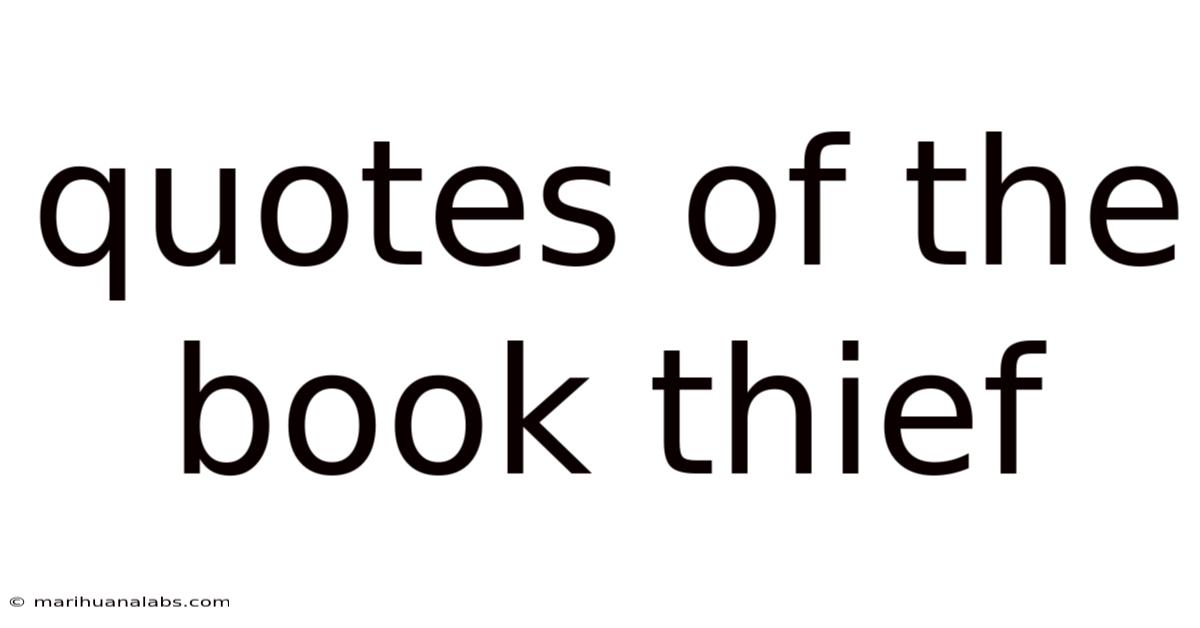 Quotes Of The Book Thief