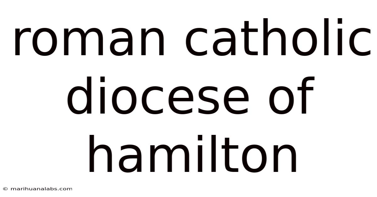 Roman Catholic Diocese Of Hamilton