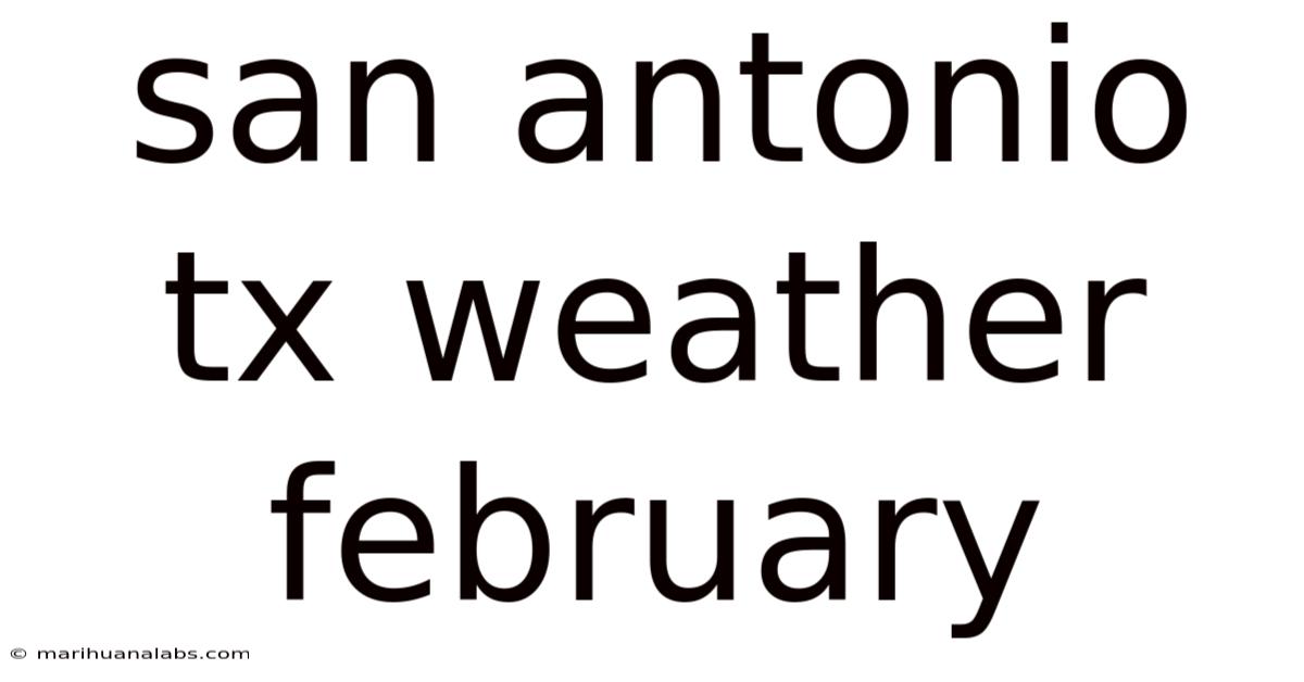 San Antonio Tx Weather February