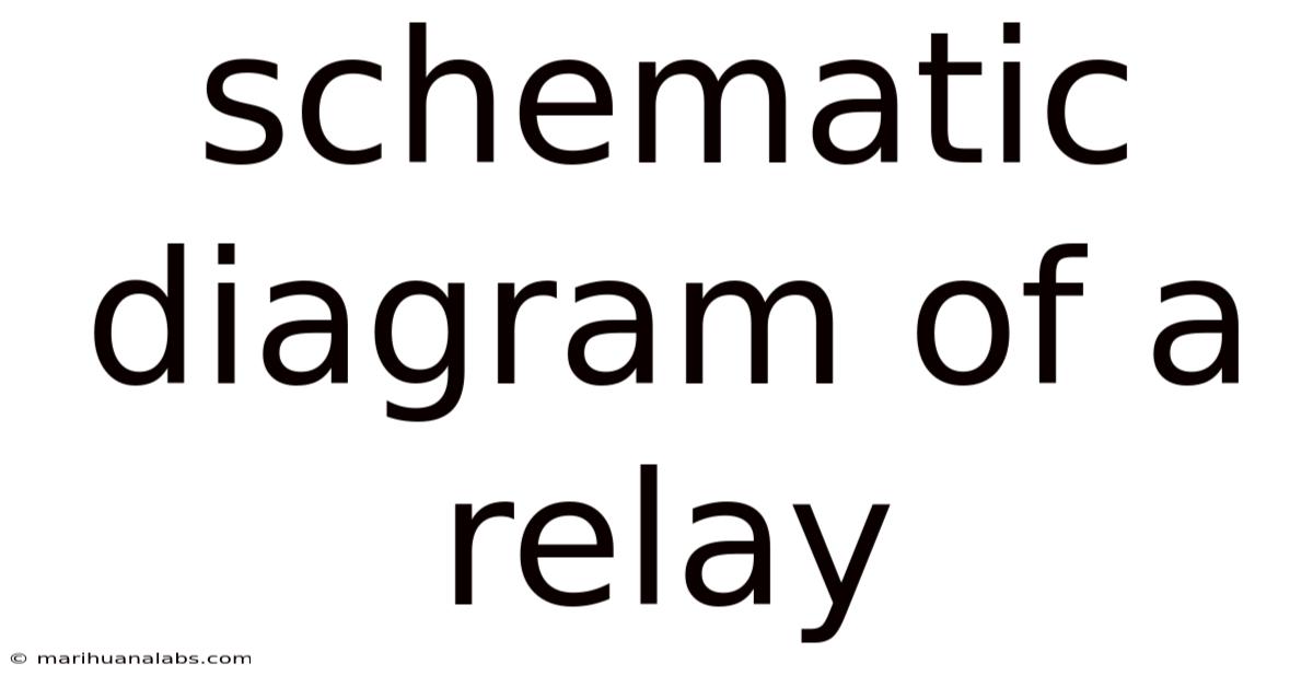 Schematic Diagram Of A Relay