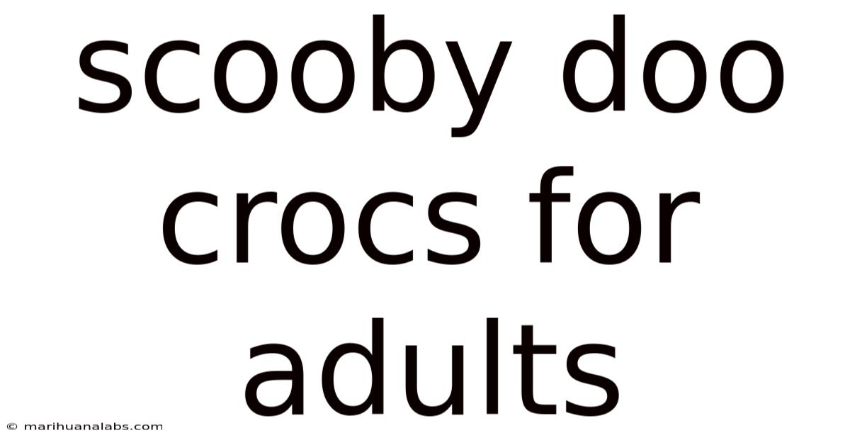 Scooby Doo Crocs For Adults