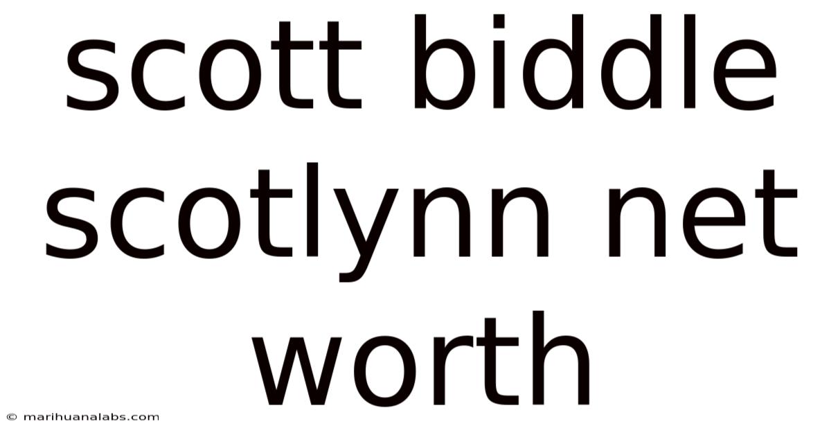 Scott Biddle Scotlynn Net Worth