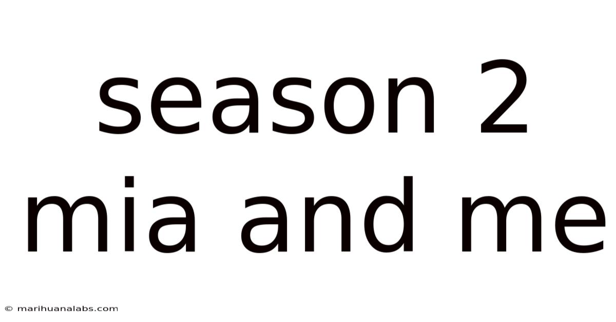 Season 2 Mia And Me