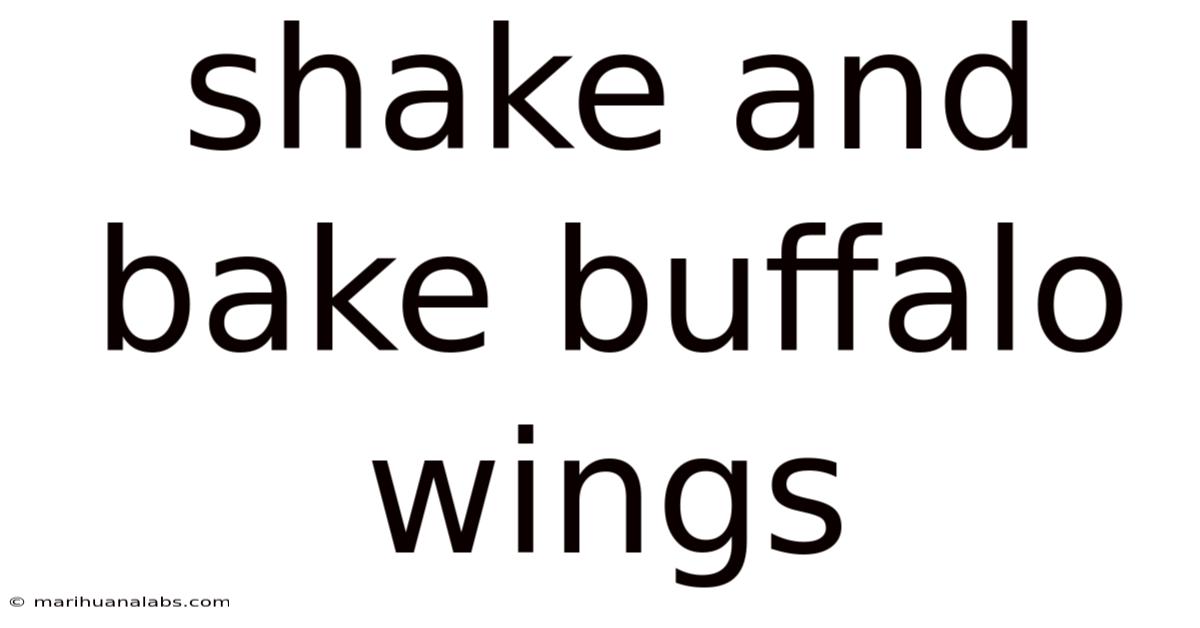 Shake And Bake Buffalo Wings